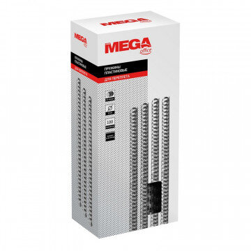 Пружины для переплета пластиковые Promega office 12мм прозр. 100шт/уп.