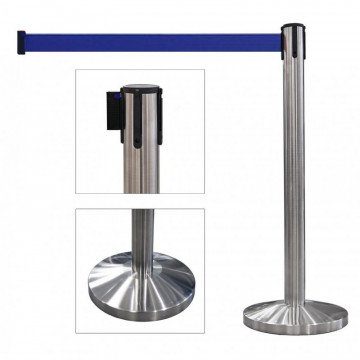 Столбик ограждения MDM_ TB-360-SS с вытяж. лентой L-3,6 м