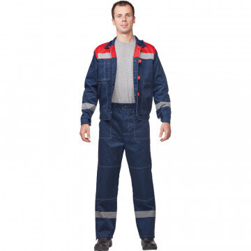 Спец.одежда летняя Костюм муж. л20-КБР син/красн (р.64-66) 170-176