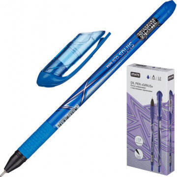 Ручка шариковая Attache Selection Sirius c манжеткой, син. стерж Ручка шариковая Attache Selection Sirius c манжеткой, син. стерж