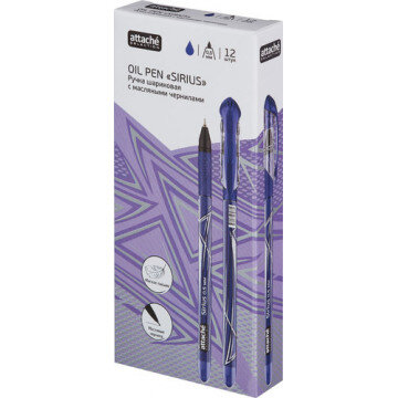 Ручка шариковая Attache Selection Sirius c манжеткой, син. стерж Ручка шариковая Attache Selection Sirius c манжеткой, син. стерж