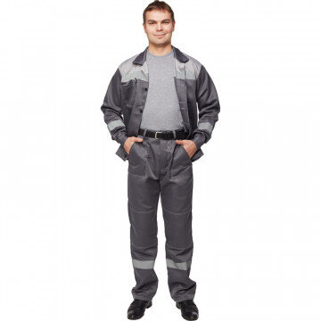 Спец.одежда летняя Костюм муж. л22-КБР т.сер./св.сер (р.48-50) 158-164