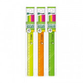 Линейка 16 см для   левшей NEON цвет ассорти, европодвес