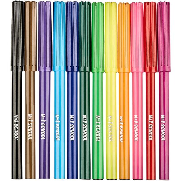 Фломастеры №1 School Шустрики 12 цв