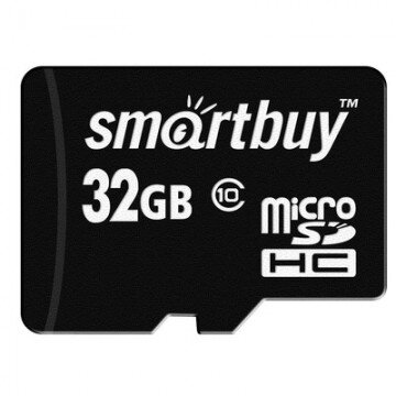Карта памяти SmartBuy microSD 32GB Class 10(SB32GBSDCL10-01)+ адаптер