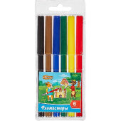 Фломастеры №1 School Шустрики 6 цв