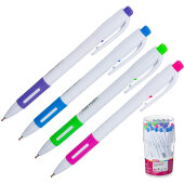 Ручка шариковая Attache Etude, синий ст., автом., ассорти корпус