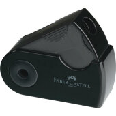 Точилка  Faber-Castell Sleeve Mini, 1 отверстие, контейнер, черная