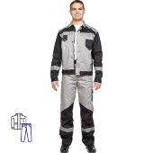 Спец.одежда летняя Костюм мужской л21-КБР серый/черн. (р.52-54) 182-188 Спец.одежда летняя Костюм мужской л21-КБР серый/черн. (р.52-54) 182-188