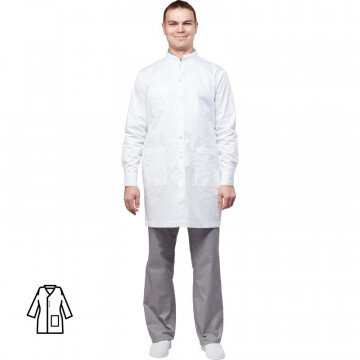 Халат медицинский мужской м10-ХЛ (р.52-54) р.170-176