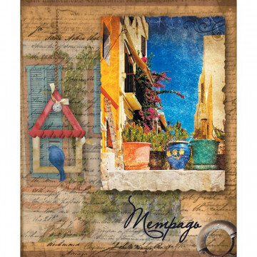 Тетрадь школьная А5,24л,клетка Итальянский прованс диз.в асс. ТШ24К9323