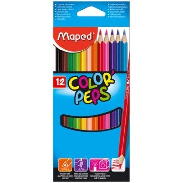 Карандаши цветные 12цв 3-гран Maped 183212 Карандаши цветные 12цв 3-гран Maped 183212