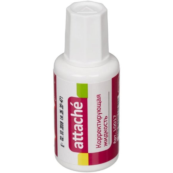 Корректирующая жидкость Attache 20мл на быстросохнущей осн, кисточка 66134