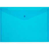 Папка-конверт на кнопке 150 Элементари, син.10шт/уп