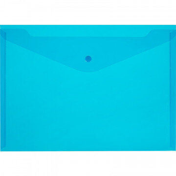 Папка-конверт на кнопке 150 Элементари, син.10шт/уп