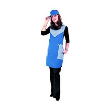 Фартук для торговли Фантазия (с козырьком) всеразмерный васильковый