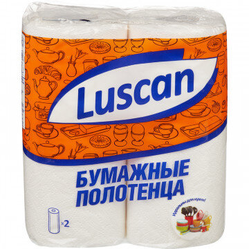 Полотенца бумажные LUSCAN 2-сл.,с тиснением, 2рул./уп. Полотенца бумажные LUSCAN 2-сл.,с тиснением, 2рул./уп.