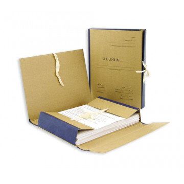 Папка архивная Дело крафт/бумвинил 8см 4 завязки Папка архивная Дело крафт/бумвинил 8см 4 завязки