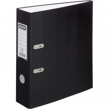 Папка-регистратор ,80 мм Элементари , черны Экономи,б/мет уголков