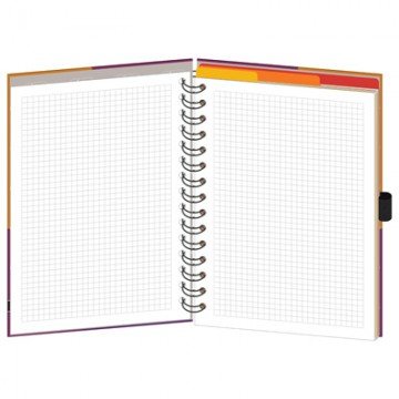 Бизнес-тетрадь RegularА5,120л,148х205,3 разд,резин под руч, кл,фиол0001
