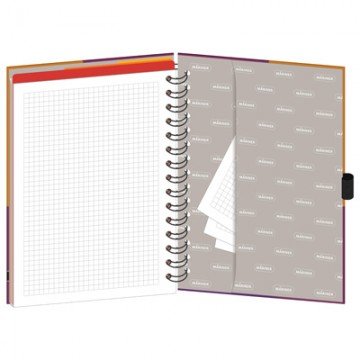 Бизнес-тетрадь RegularА5,120л,148х205,3 разд,резин под руч, кл,фиол0001