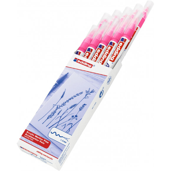 Маркер акриловый Edding 5300/069.кругл.1-2 мм. Флюоресц розовый/Neonpink Маркер акриловый Edding 5300/069.кругл.1-2 мм. Флюоресц розовый/Neonpink