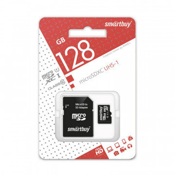 Карта памяти SmartBuy microSDXC 128GB Class 10 UHS-I +ад.(SB128GBSDCL10-01) Карта памяти SmartBuy microSDXC 128GB Class 10 UHS-I +ад.(SB128GBSDCL10-01)