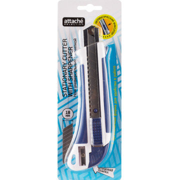 Нож канцелярский 18 мм Attache Selection с антискольз. встав. иточилкой