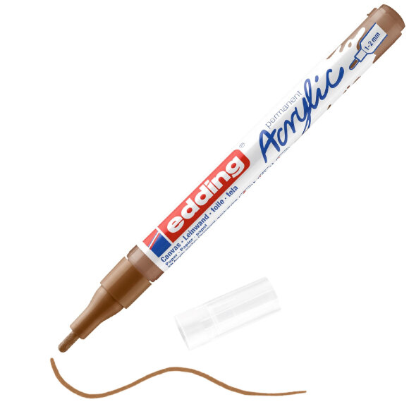 Маркер акриловый Edding 5300/919.кругл.нак. 1-2мм.Светло-коричневый/Hazel