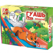 Гуашь 12цв.,Луч Zoo,банка 15 мл