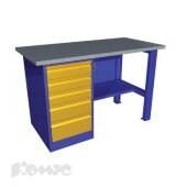 Метал.Мебель P_ВП-3 верстак однотумбовый, тумба с 5 ящ., 1390х685х860
