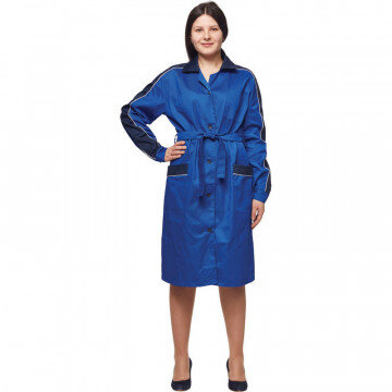 Халат Рабочий жен.смесовый/у03-ХЛ вас/т.син (р.60-62) р.158-164