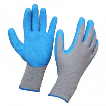 Перчатки защитные нейлоновые с латексным текстурированным покрытием (р.8)