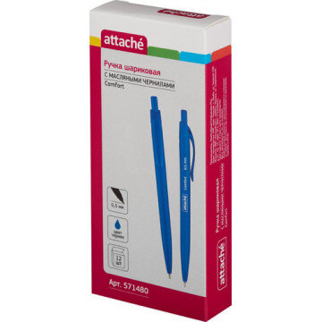 Ручка шариковая Attache Comfort маслян, покрытие Soft touch, син. стерж Ручка шариковая Attache Comfort маслян, покрытие Soft touch, син. стерж