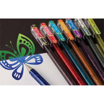 Ручка гелевая Pentel Hibrid Dual Metallic 0,55мм хамелеонрозовый+розовый