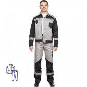 Спец.одежда летняя Костюм мужской л21-КБР серый/черн. (р.48-50) 170-176
