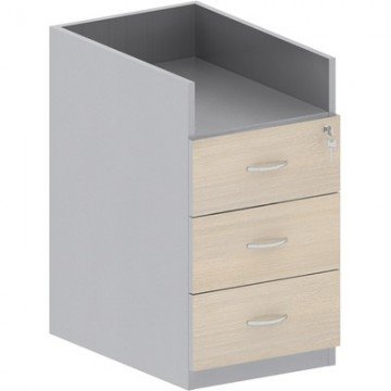 Мебель Easy St Тумба приставная 904010 св.дуб/сер. (440) 3 ящ.
