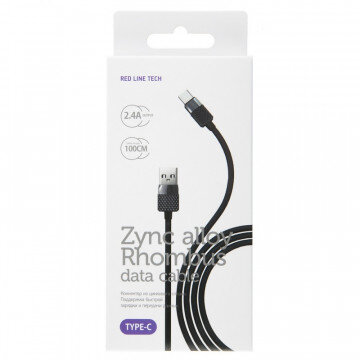 Кабель  Red Line(УТ000014190)Дата   Rhombus USB - Type-C/черный
