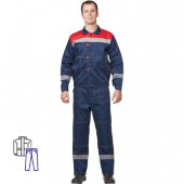 Спец.одежда летняя Костюм муж. л20-КБР син/красн (р.44-46) 158-164