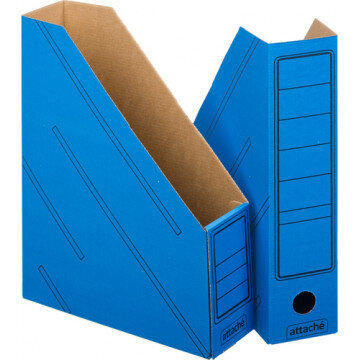 Вертикальный накопитель Attache 75мм син. 2шт/уп (сборн) гофрокарт.