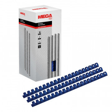 Пружины для переплета пластиковые Promega office 16мм синие 100шт/уп.