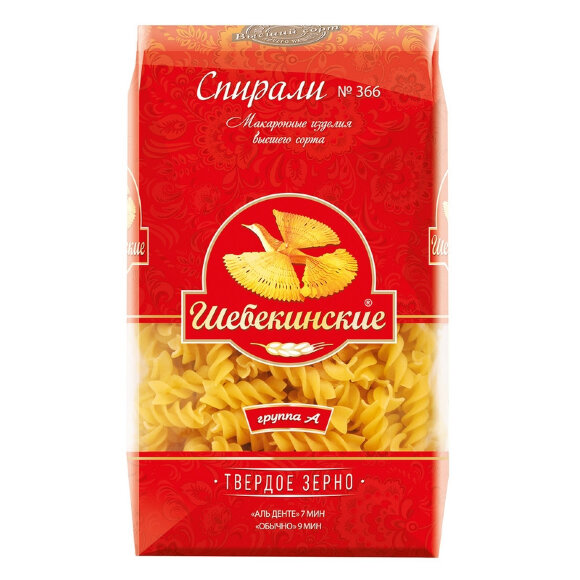 Макарон.изделия Шебекинские Спирали 366, 450г