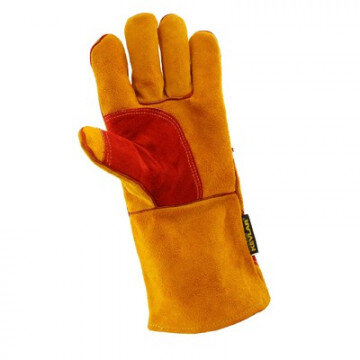 Краги спилковые Гренадер пятипалые желтые