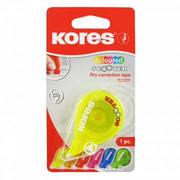 Корректирующая лента 4,2мм/ 8 м KORES Скутер цвета в ассорт.84878/84873 Корректирующая лента 4,2мм/ 8 м KORES Скутер цвета в ассорт.84878/84873