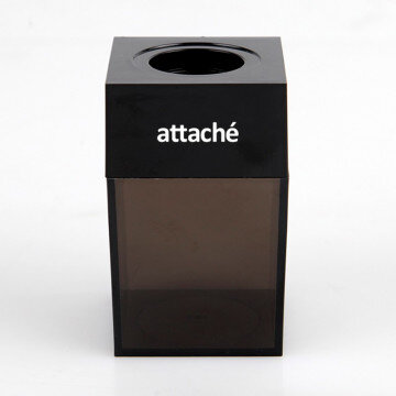 Скрепочница магнитная Attache с металл. скрепками 28 мм, цвет черный