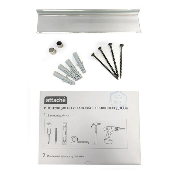 Доска стеклянная магнитная Attache, мятный 450х450 Доска стеклянная магнитная Attache, мятный 450х450