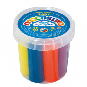 Набор для творчества тесто для лепки Lori Пластишка, 7цв. по 12 гр,Тдл-001