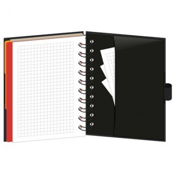 Бизнес-тетрадь Wisdom 7,А6,120л,100х140, 3 разд,рез под руч,клет,рад2,0007