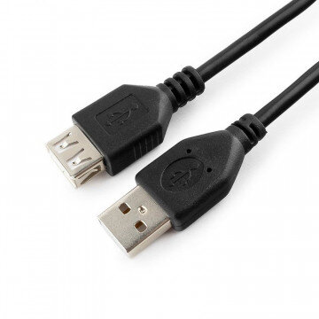 Кабель Cablexpert USB-удлинитель 2.0 Pro 1.8м экран, феррит.кольцо, черный Кабель Cablexpert USB-удлинитель 2.0 Pro 1.8м экран, феррит.кольцо, черный