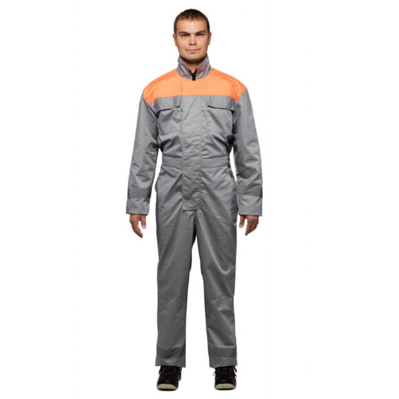 Комбинезон муж. л30-КБЗ серый/оранжевый (р.48-50) 170-176 Комбинезон муж. л30-КБЗ серый/оранжевый (р.48-50) 170-176